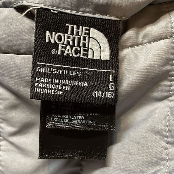 North Face Girls reversible winter jacket, gray/mauve Size L (14-16) - Picture 7 of 8